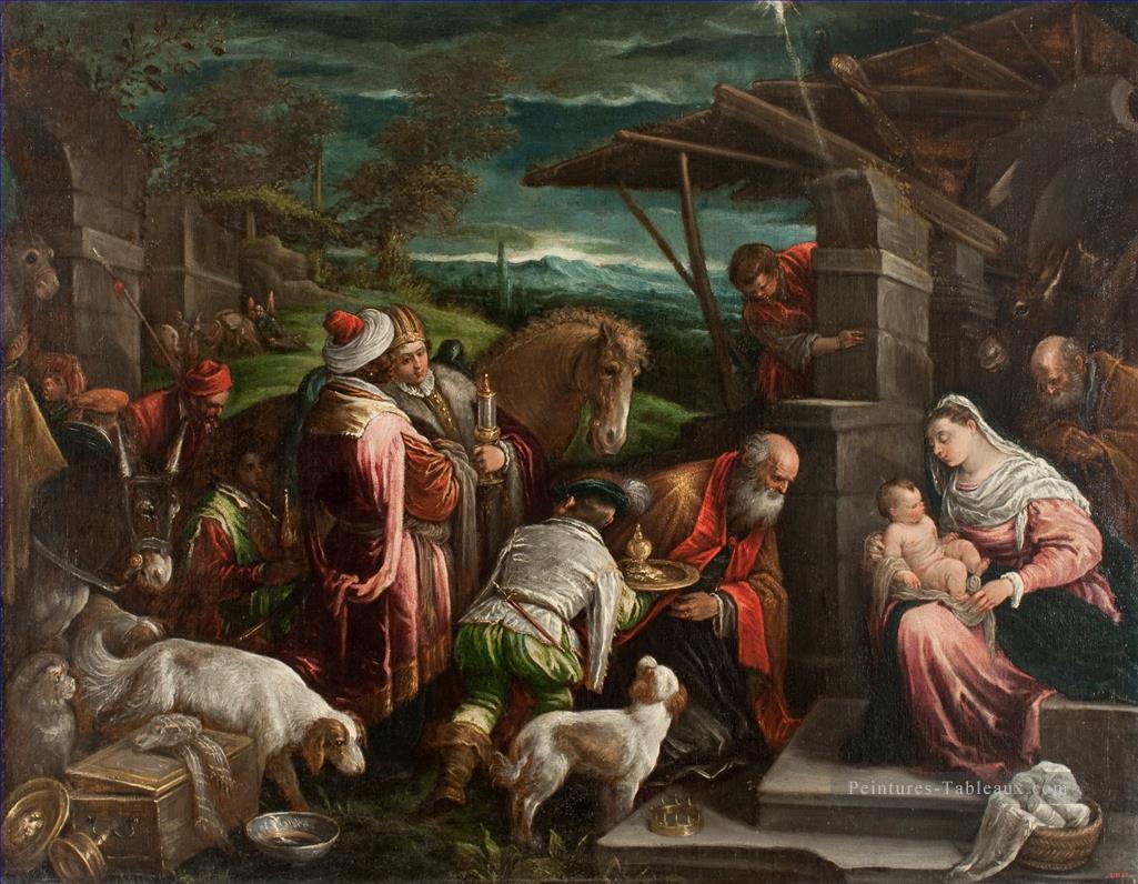 Adoration du Magi Jacopo Bassano dal Ponte Peintures à l'huile
